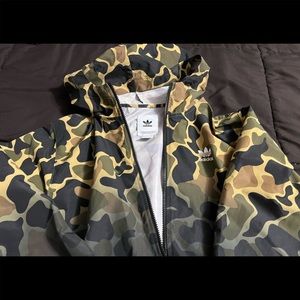 Adidas camo raincoat